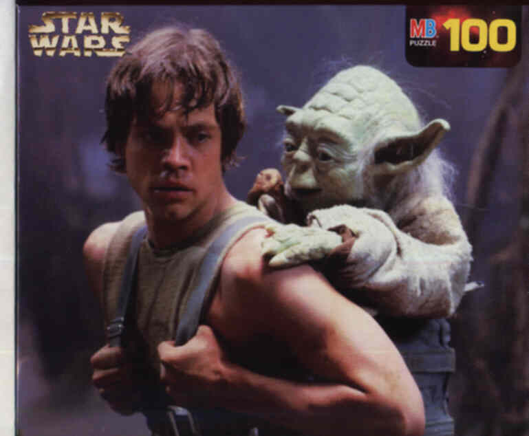 Milton Bradley Puzzle of Yoda on Luke's back