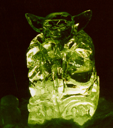 A Yoda ice sculpture