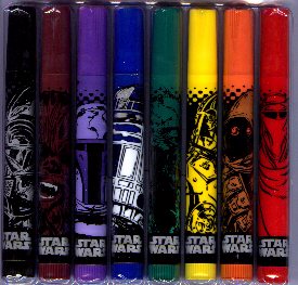 Set of Star Wars Markers with a Yoda marker