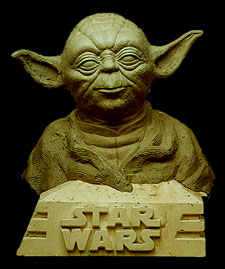 A prototype of the Yoda cookie jar by Star Jars