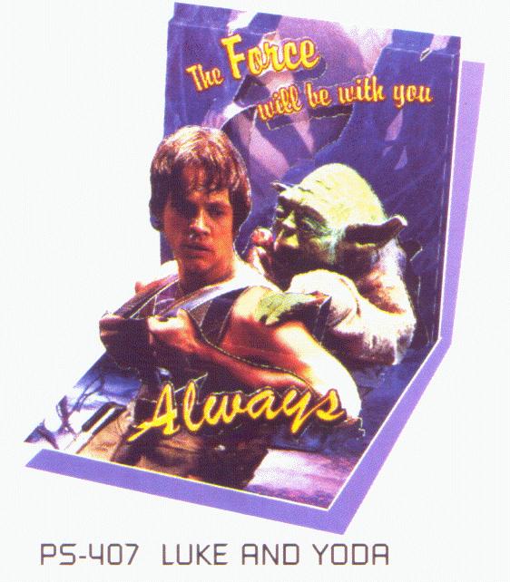 Yoda and Luke greeting card