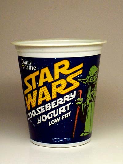 Yoda Dairy Time yogurt container