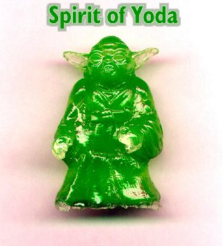 A homemade Spirit of Yoda figure