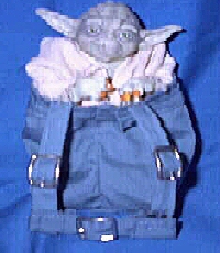 Yoda in the homemade backpack