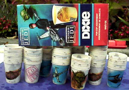Return of the Jedi Dixie Cups and box