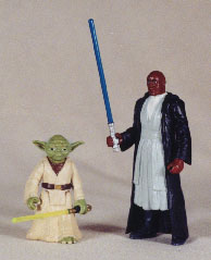 Yoda and Mace Windu custom Episode I toys