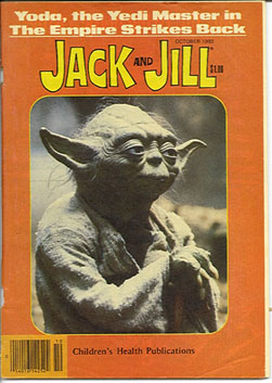 Yoda on the cover of Jack and Jill Magazine