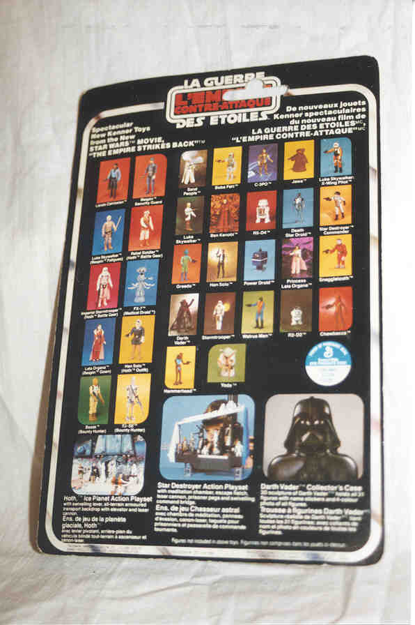 Back of a carded Empire Strikes Back toy