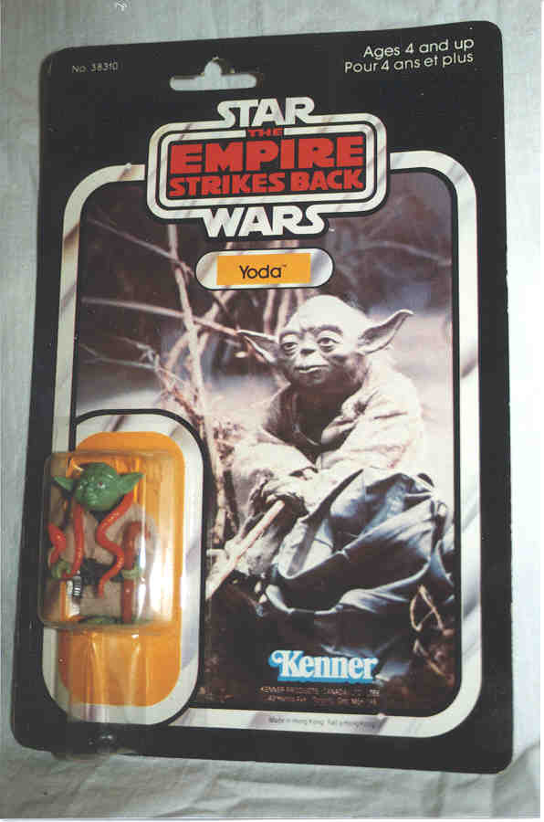 Front of Yoda carded Empire Strikes Back toy
