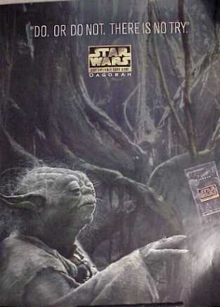 A promotional poster advertising the Dagobah Expansion set for the Star Wars CCG
