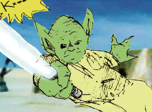 A weird Yoda drawing