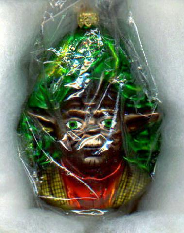 A new glass Yoda ornament