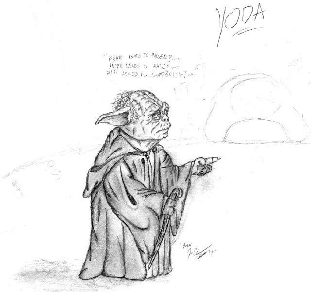 Great looking Episode I Yoda sketch (courtesy of Counting Down)