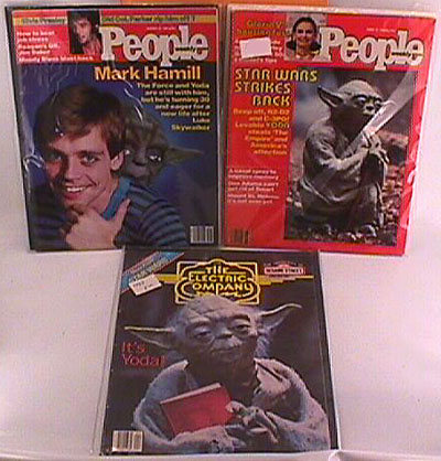 3 different Yoda magazines, including The Electric Company and People