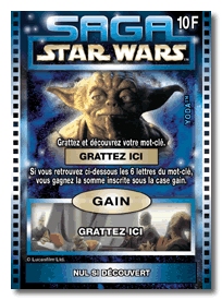 French Star Wars instant lotto ticket