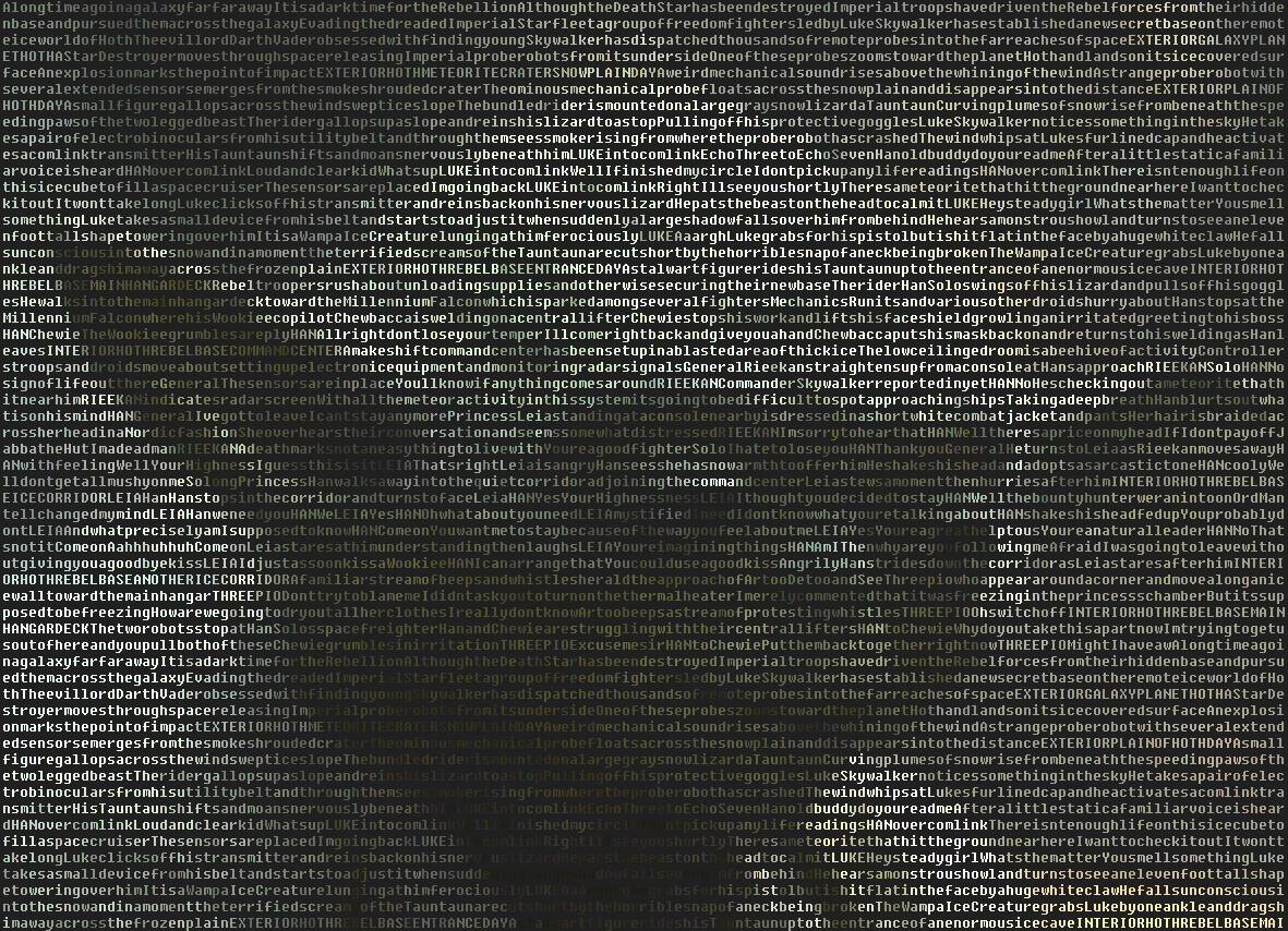 A huge ASCII Yoda