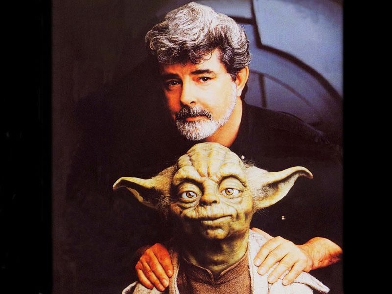 800x600 Yoda and George Lucas background