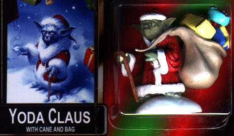 Custom Yoda Claus toy (zoom-in on Yoda)