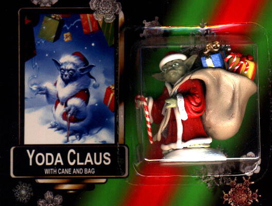Custom Yoda Claus toy (zoom-in on Yoda and image)