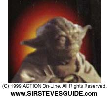 Episode I Yoda toy (zoom-in on Yoda picture)