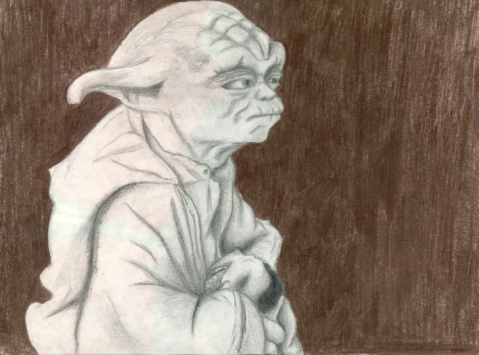 An illustration of the Episode I Yoda
