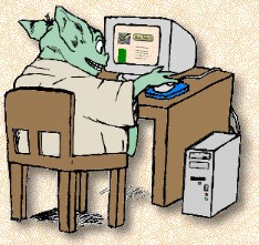 Yoda using a computer