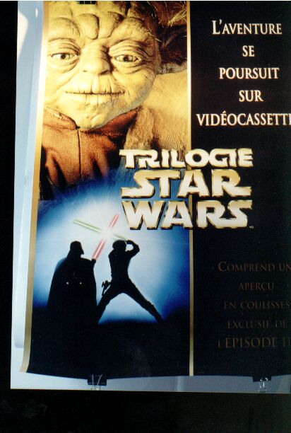 French Star Wars saga advertising poster