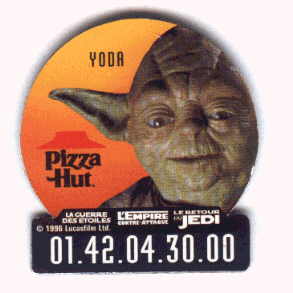 Foreign Pizza Hut Yoda display
