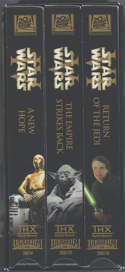 Side view of the Star Wars re-release videos (2000)