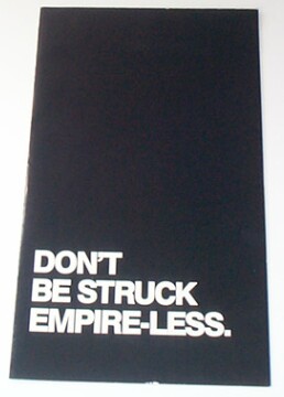 An Empire Strikes Back advertisement poster booklet
