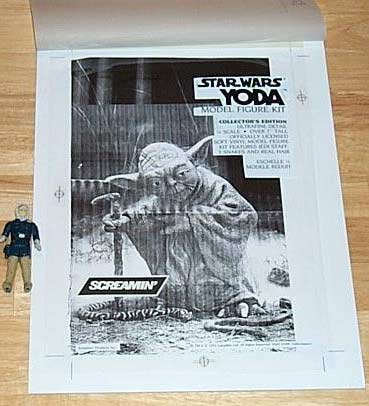 The original layout from the Screamin' Yoda model box cover