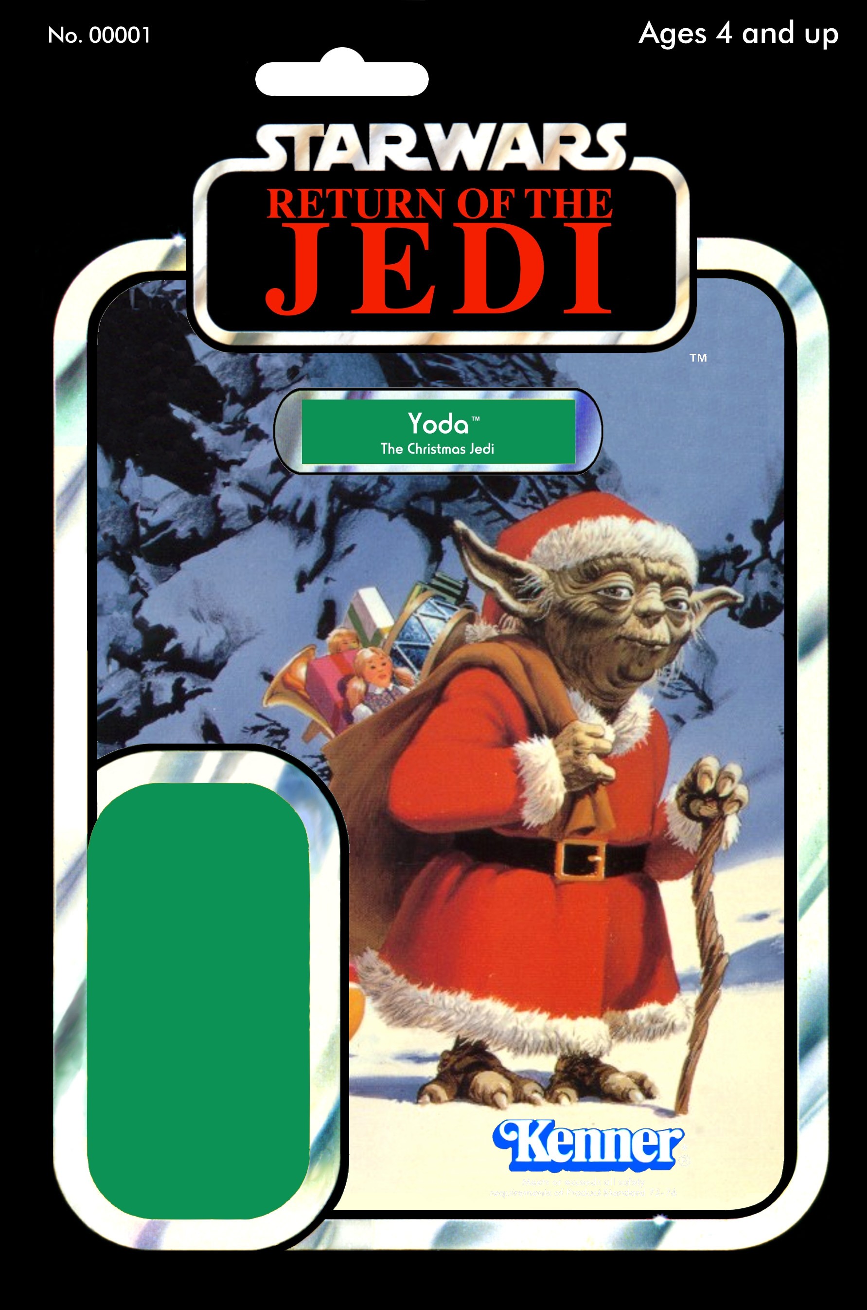 Return of the Jedi Santa Yoda card