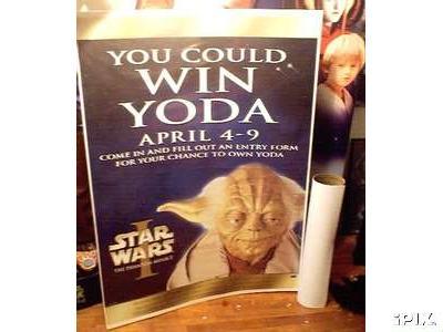 Blockbuster Video Win Yoda poster