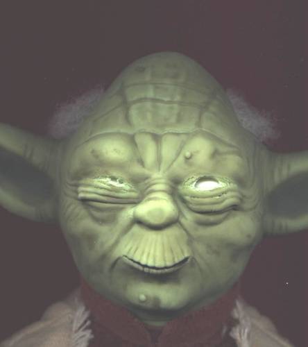 Interactive Yoda with splitting eyes