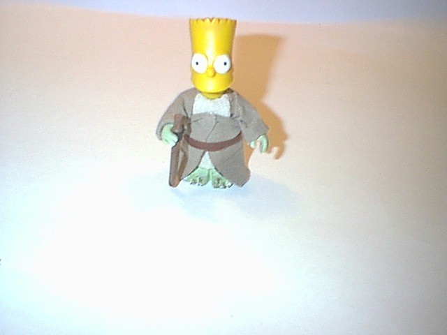 Bart Simpson custom figure without the Yoda mask on