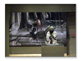Yoda display from the Minneapolis Star Wars exhibit (from StarWars.com)