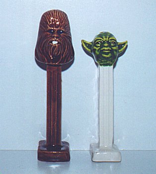 Ceramic Pez salt and pepper shakers (Chewbacca is 4.75 inches tall)