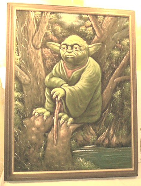 Yoda black velvet picture