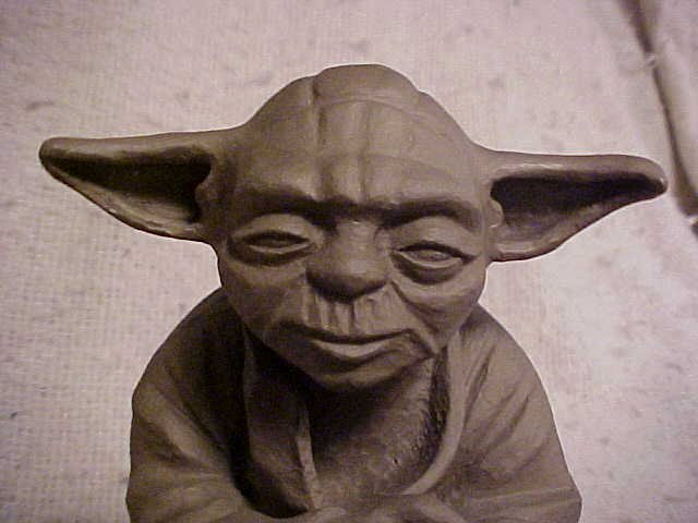 Empire Strikes Back bronze Yoda statue (head view)