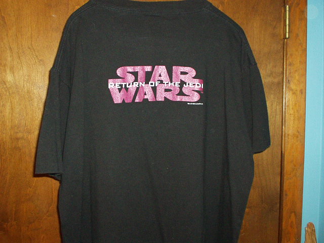 Back of Return of the Jedi shirt