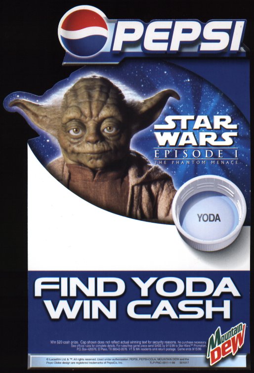 Find Yoda Win Cash window cling