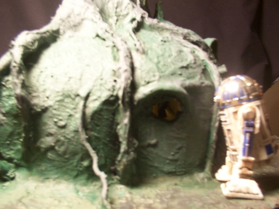 Custom Dagobah diorama (outside view with R2-D2)
