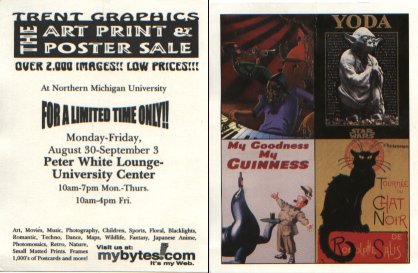 Postcard advertising posters