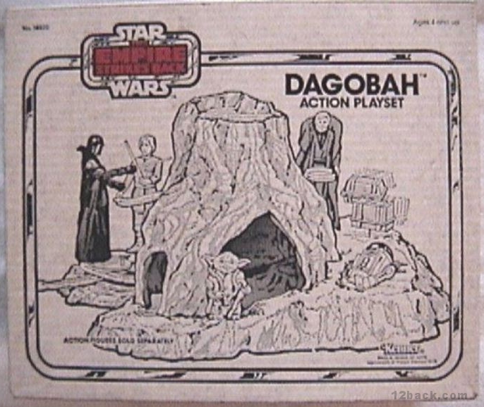 Side view of the 1980 Dagobah Playset package (courtesy 12back.com)