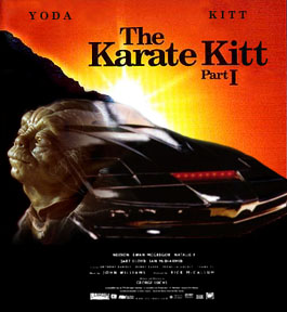Yoda in a parody movie poster for 'The Karate Kitt'