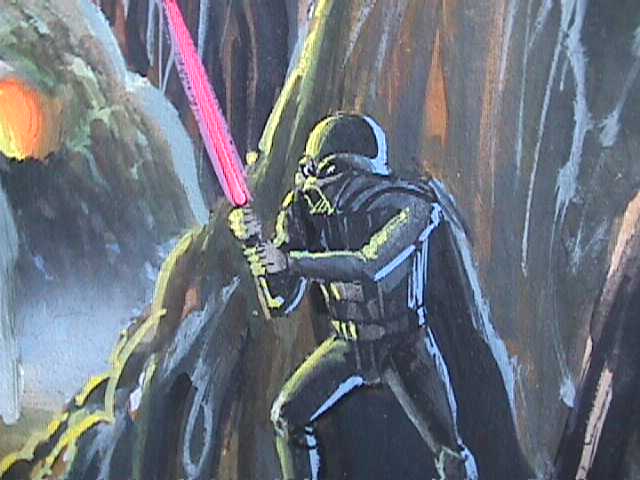 Otto Kuhni drawing of Darth Vader from the original Galoob Dagobah Playset