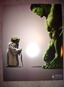 Yoda and Hulk ILM promotional poster