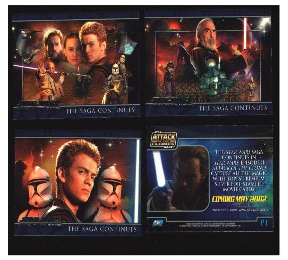Attack of the Clones promotional trading cards