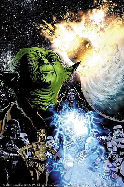 Cover illustration from Dark Horse's Infinities - A New Hope comic 4 of 4