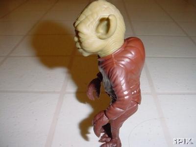 Side view of prototype 12' scale Yoda figure